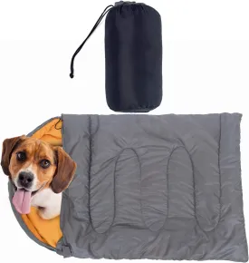 Outrav Dog Sleeping Bag - Camping Dog Bed - Extra Durable Waterproof Dog Sleeping Bag Bed - Packable Dog Bed for Camping, Hiking, Cottage and Beach  Portable Dog Bed with Stuff Sack (Orange)