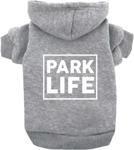 Park Life Dog Hoodie Fleece Lined Pullover Sweatshirt with Leash Hole (Grey, 5X-Large 136)