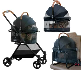 Pet Gear, A Vermont Family Owned Company Since 1936, 3-in-1 Travel System, View 360 Stroller Converts to Carrier and Booster Seat with Easy Click N Go Technology, for Small Dogs & Cats, 4 Colors