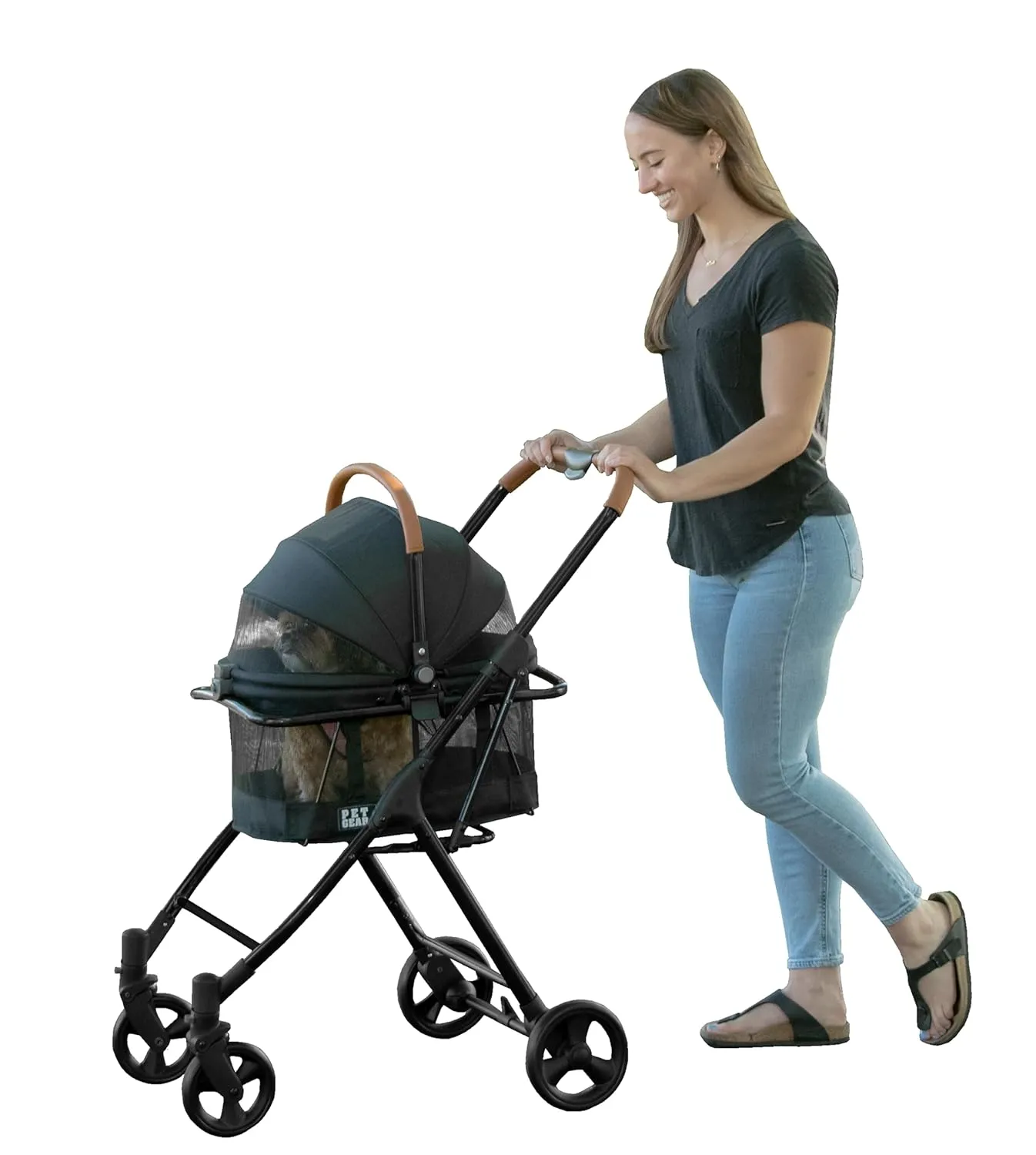 Pet Gear, A Vermont Family Owned Company Since 1936, 3-in-1 Travel System, View 360 Stroller Converts to Carrier and Booster Seat with Easy Click N Go Technology, for Small Dogs & Cats, 4 Colors