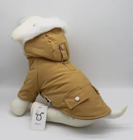 Pet Warm Dog Coat for Winter Cold Weather Dog Clothes Hooded Dog Jacket Small Puppies Medium Large Dog Cat Clothes Insulated Padded Snow Parka (XX-Large, Yellow)
