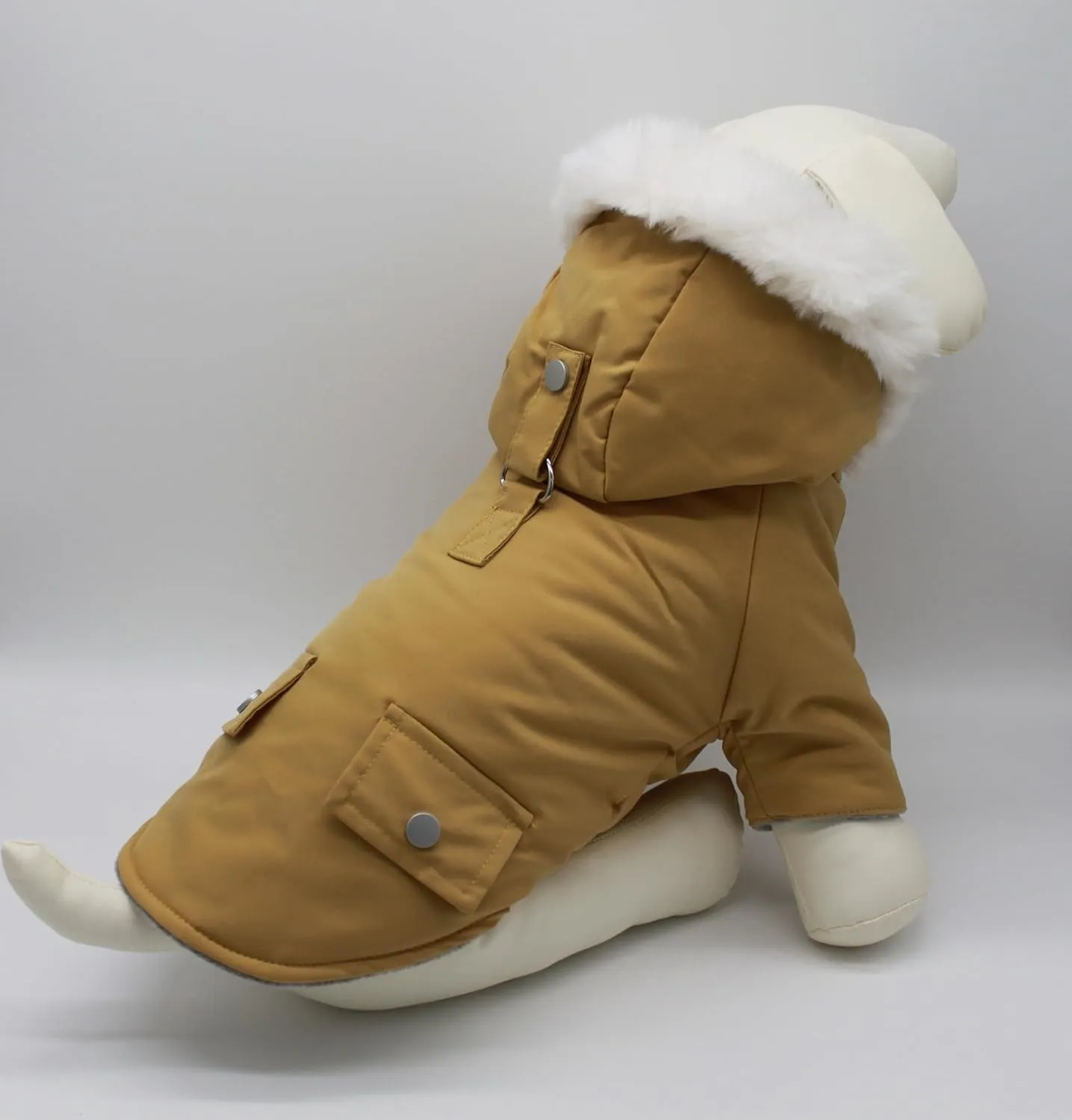 Pet Warm Dog Coat for Winter Cold Weather Dog Clothes Hooded Dog Jacket Small Puppies Medium Large Dog Cat Clothes Insulated Padded Snow Parka (XX-Large, Yellow)