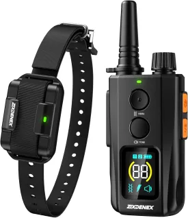 Shock Collar for Dogs, 3200ft Dog Training Collar with Remote Control, IPX7 TPU Waterproof Dog Collar with Buzzer, Vibration, Safety Shock 4 Training Modes, Suitable for All Small, Medium, Large Dogs