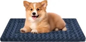 Small Dog Pads for Puppies - Square, Soft, and Chew Resistant Beds, Ideal for Travel or Indoor Use, Machine Washable and Durable for Small Breeds, Perfect for Cages or Crates Blue Pads& Cats