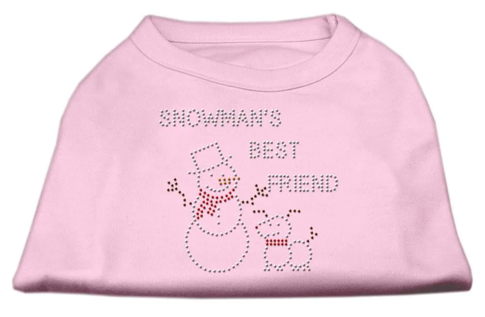 Snowman's Best Friend Rhinestone Shirt Light Pink S (10)