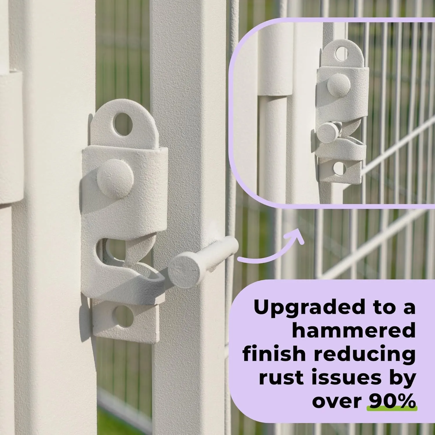 SunsGrove Indoor Dog Playpen with Wider Door, 32 inch 8 Panels Non Slip Dog Pen Indoor, Anti Rust Dog Fence, Free and Safe Play, White