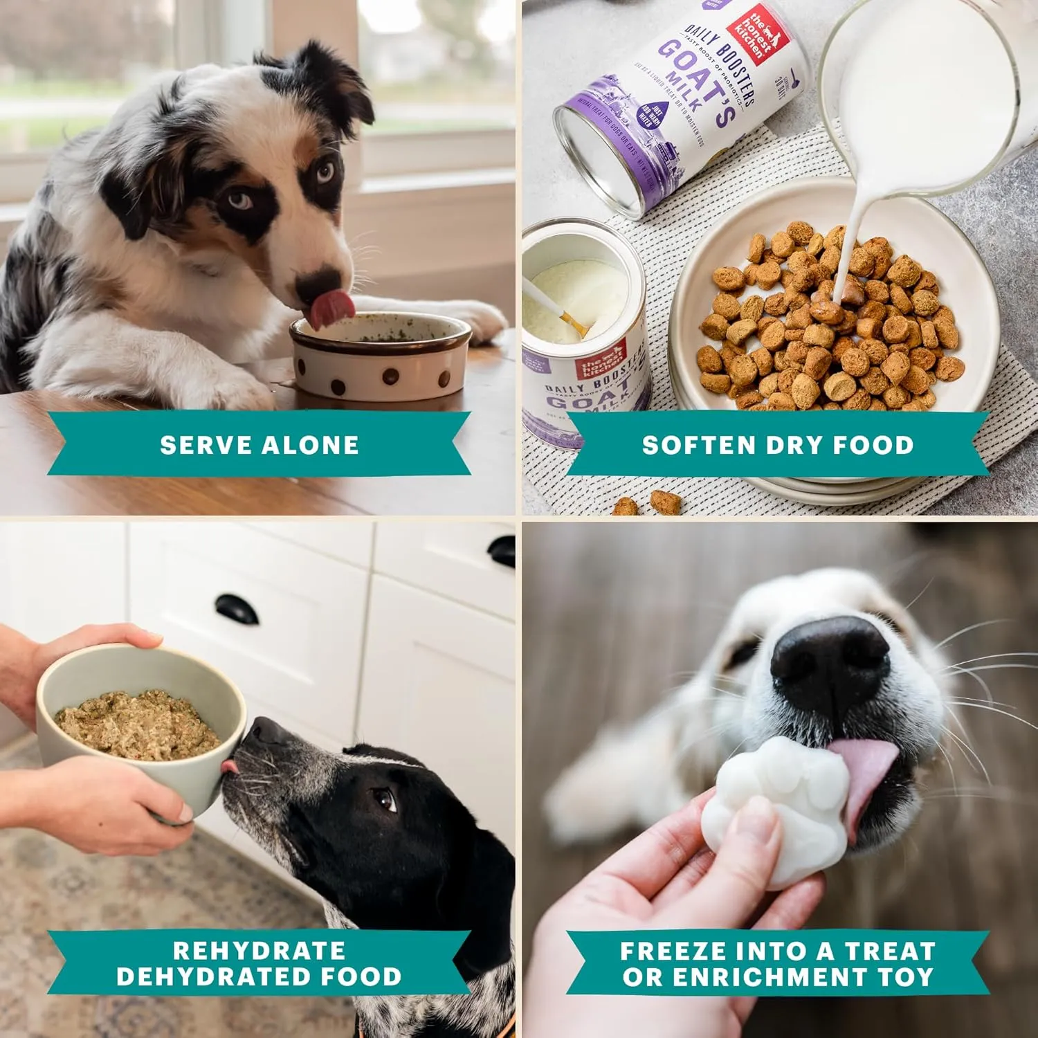 The Honest Kitchen Human Grade Daily Boosts Instant Beef Bone Broth with Turmeric for Dogs 3.6 Ounces