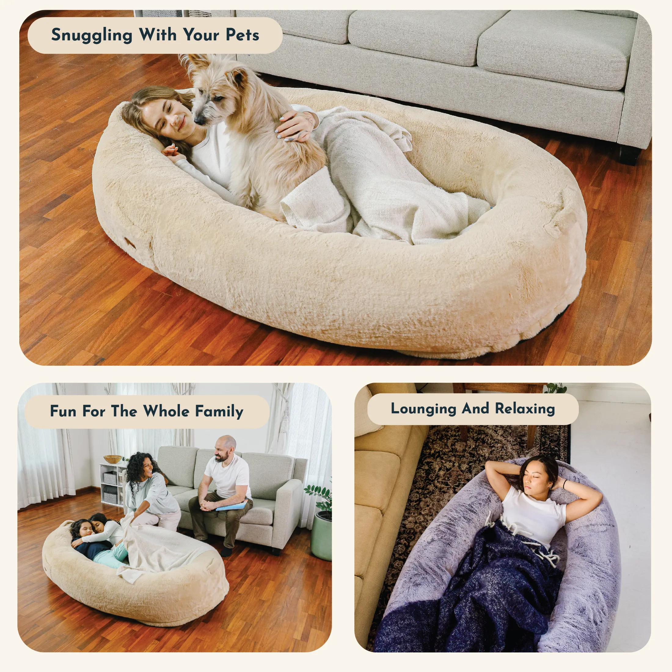 The Plufl Human Dog Bed