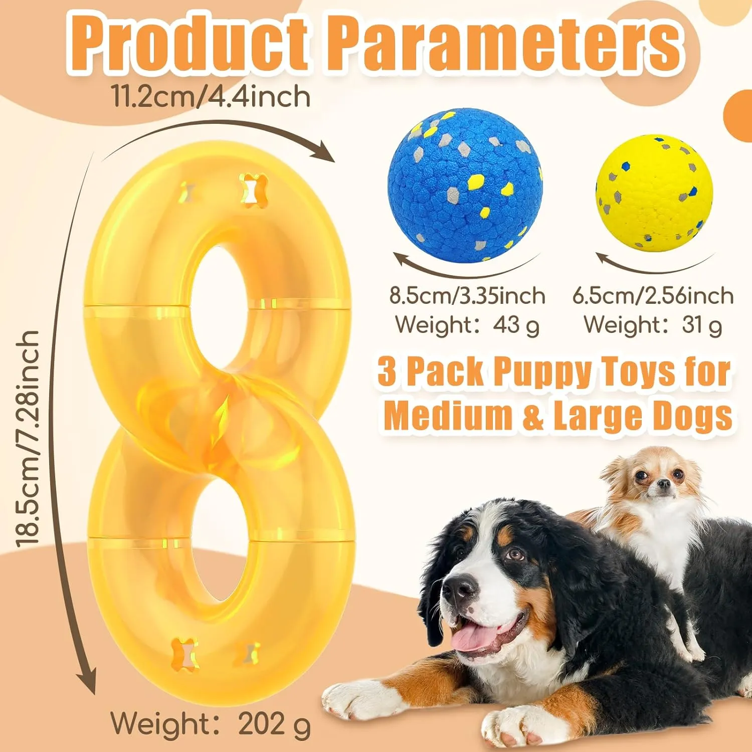 Treat Dispensing Dog Toys Dog Puzzle Toy, Nontoxic Bite Food Ball Slow Feeder Dog Bowls, Dog Treat Dispenser Toy Exercise Game IQ Training Ball-Feeder Dog ToyYellow