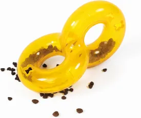 Treat Dispensing Dog Toys Dog Puzzle Toy, Nontoxic Bite Food Ball Slow Feeder Dog Bowls, Dog Treat Dispenser Toy Exercise Game IQ Training Ball-Feeder Dog ToyYellow