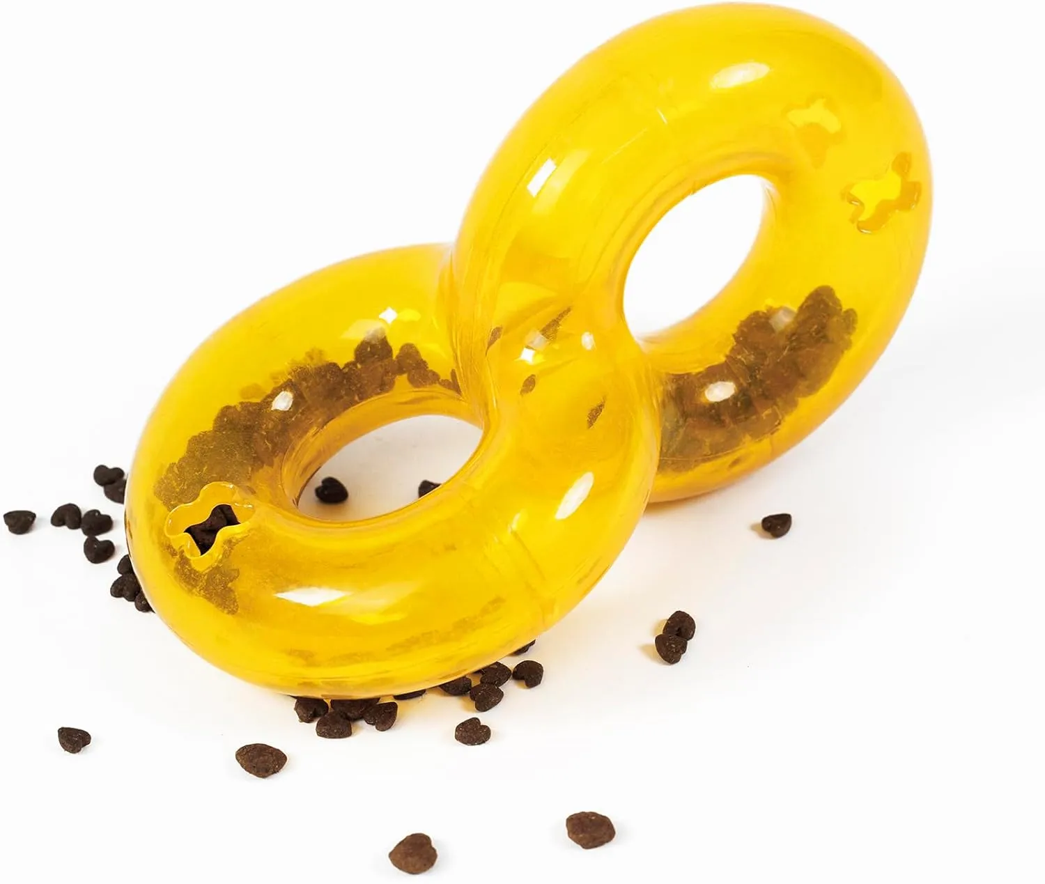 Treat Dispensing Dog Toys Dog Puzzle Toy, Nontoxic Bite Food Ball Slow Feeder Dog Bowls, Dog Treat Dispenser Toy Exercise Game IQ Training Ball-Feeder Dog ToyYellow