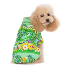 Tropical Island Dog Shirt - Green