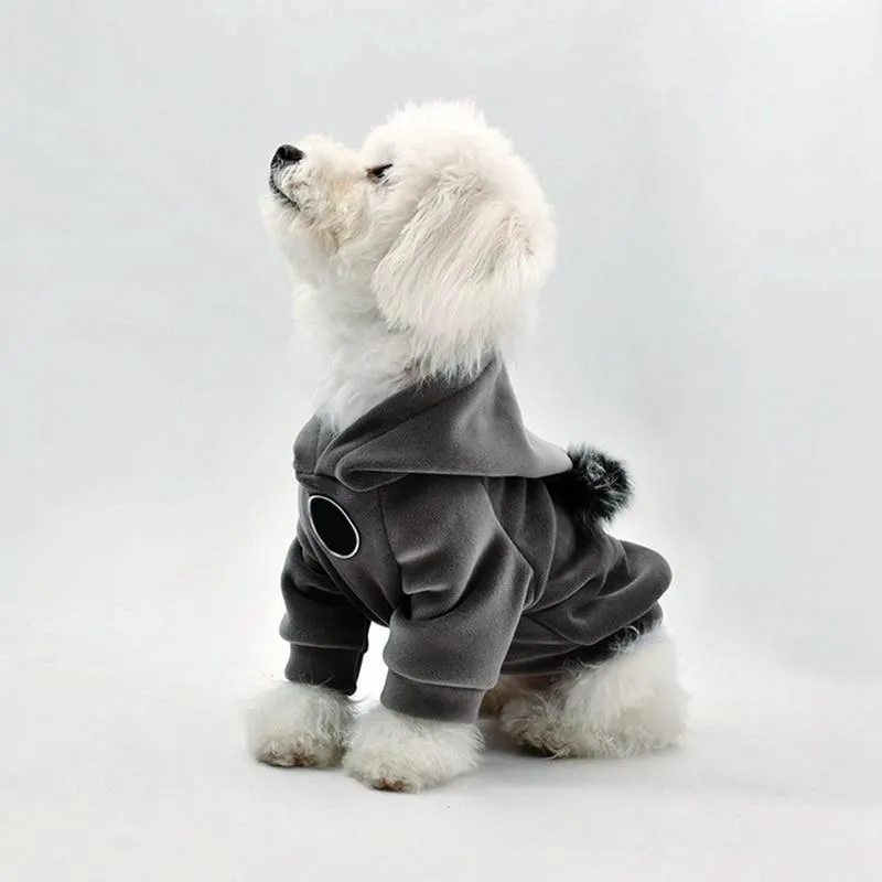 Warm Winter Dog Coat with Pom Pom Hood
