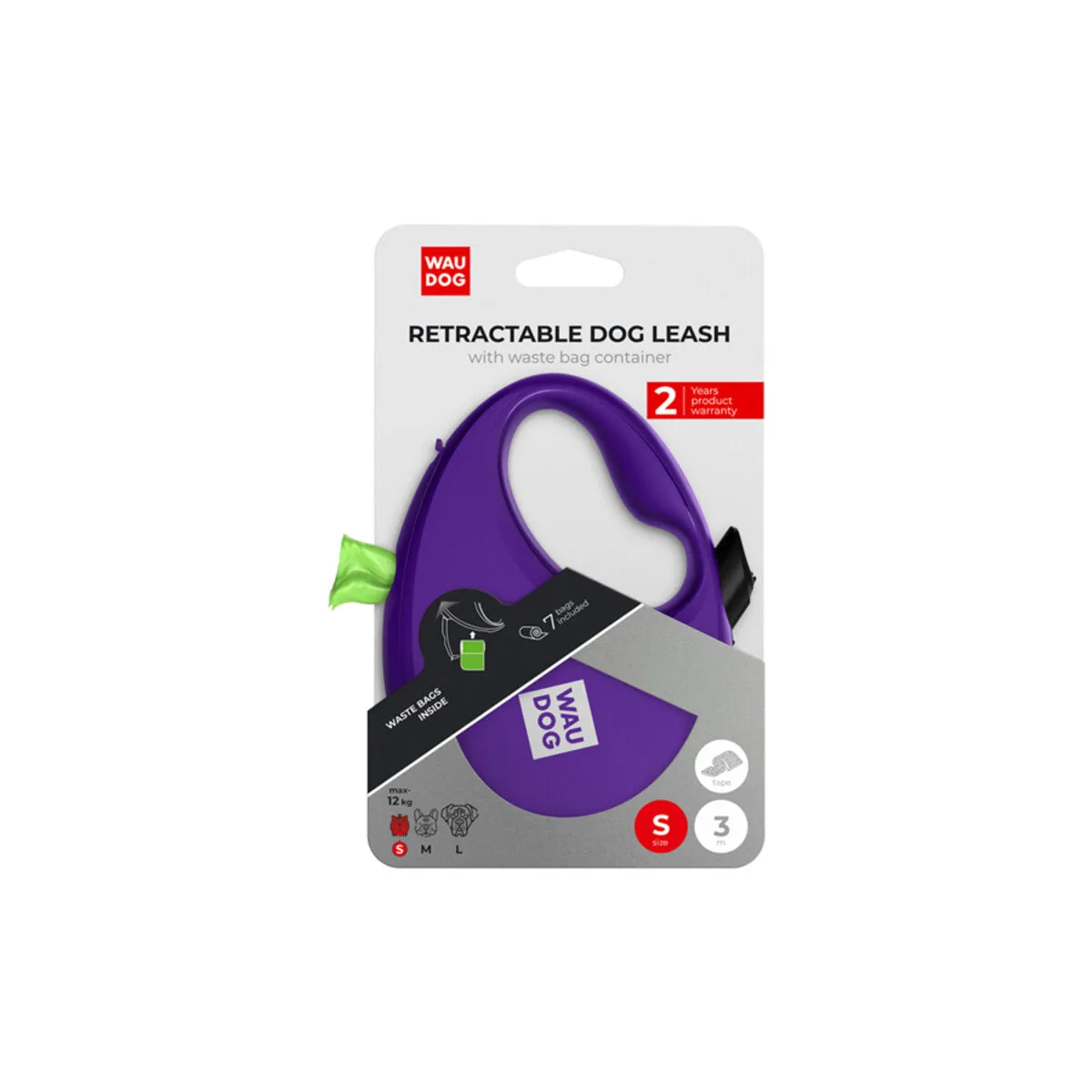 WAUDOG R-LEASH RETRACTABLE DOG LEASH MEDIUM