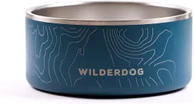 Widlerdog Stainless Steel Dog Bowl with Extra Durable Kitchen-Grade BPA-Free Stainless Steel with Non-Slip Rubber Ringed Bottom (Pacific Blue, 64 oz)