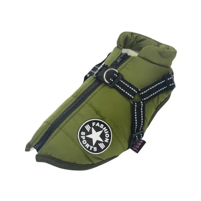 Winter Jacket With Harness for Dogs